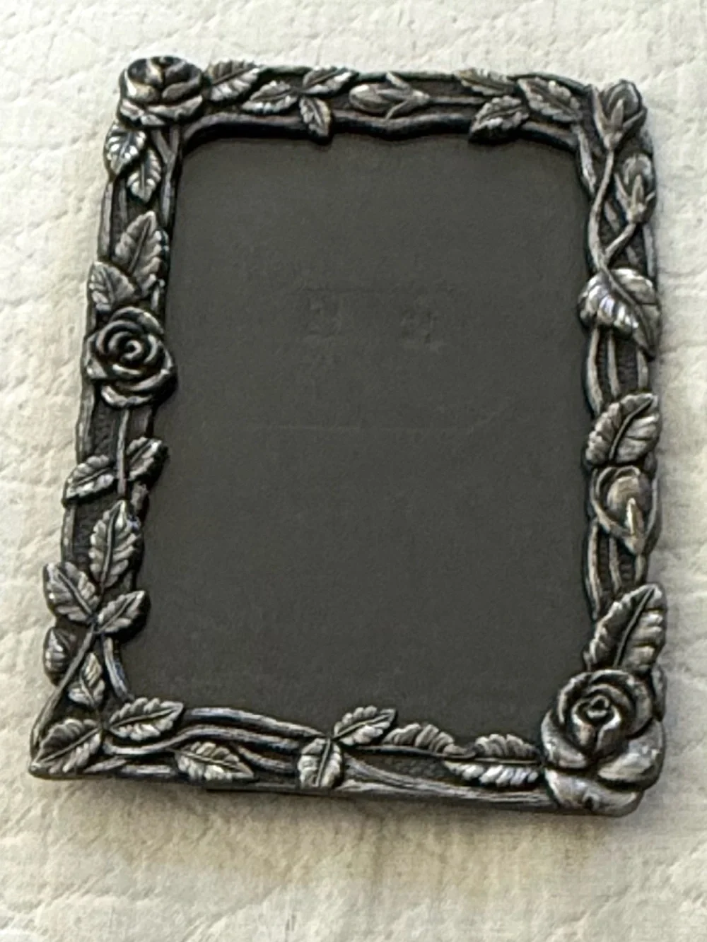 Ornate Rose Vine Decorative Photo Frame - Silver